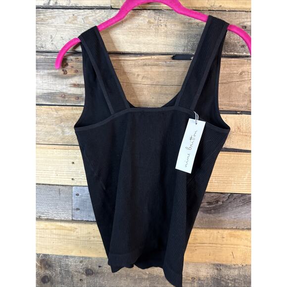 Nine Britton Jubair V Neck Knit Tank, Black, Medium - Picture 4 of 4